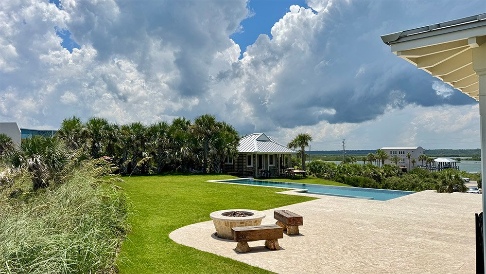 backyard patio with pool