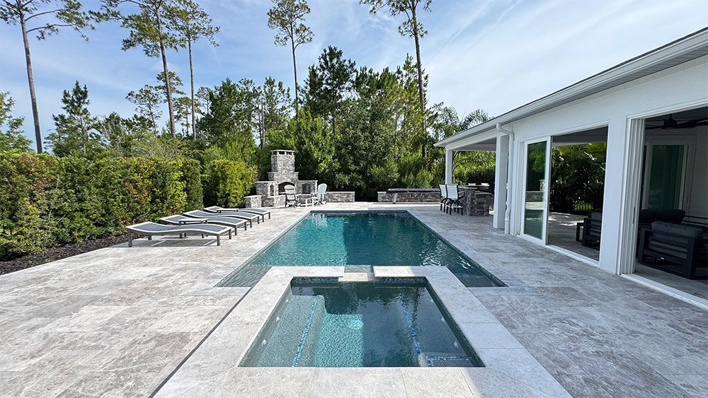 backyard patio with pool